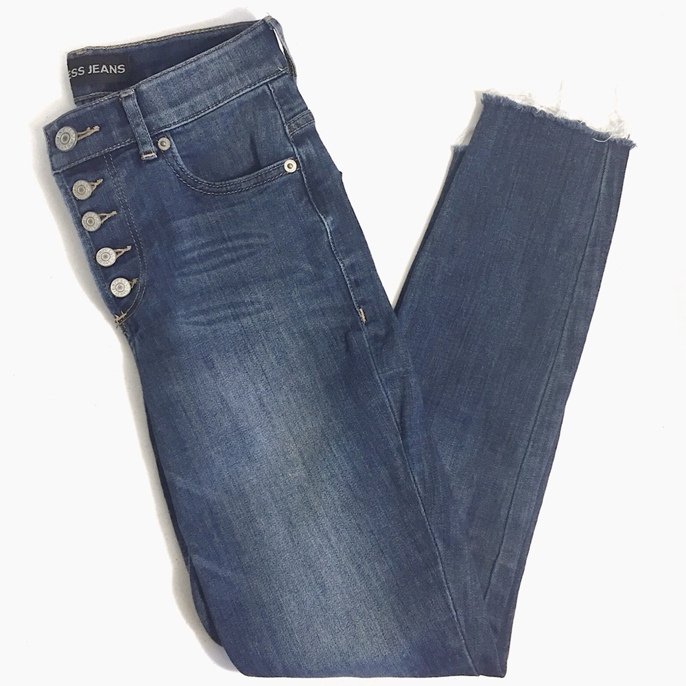 Express Button-Up Cropped Ankle Jean